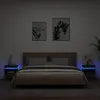 Image de vidaXL Armoires de chevet LED 2 pcs - Noir