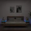 Image de vidaXL Armoires de chevet LED 2 pcs - Chêne sonoma