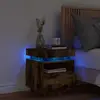Image de Vidaxl Armoire de Chevet LED Chêne Fumé