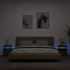 Image de vidaXL Armoires de chevet LED 2 pcs - Chêne fumé