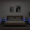 Image de vidaXL Armoires de chevet avec LED 2 pcs - Sonoma gris