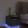 Image de VidaXL Table de chevet LED - Noir