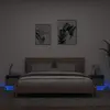 Image de VidaXL Lot de 2 Armoires de chevet - LED Noir