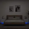 Image de vidaXL Tables de chevet murales LED 2 pcs - Blanc