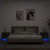 Image de vidaXL Tables de Chevet Murales LED - Noir