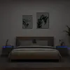 Image de vidaXL Tables de chevet murales LED - Noir