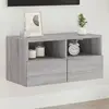 Image de vidaXL - Meuble TV mural Gris sonoma 60 cm