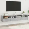 Image de vidaXL Meubles TV Muraux 2 pcs Gris Béton