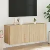Image de vidaXL Meuble TV mural chêne sonoma 100x30x41 cm