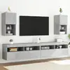 Image de vidaXL Meubles TV LED Gris béton