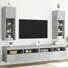Image de vidaXL Meubles TV LED Gris béton - 2 pièces