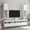 Image de VidaXL Meuble TV LED blanc - 2 pcs