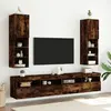 Image de Vidaxl Meubles TV LED Chêne Fumé