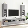 Image de vidaXL Meubles TV LED 2 pcs Sonoma gris