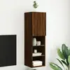 Image de vidaXL Meuble TV avec LED - Chêne marron 30.5x30x102 cm