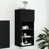Image de vidaXL Meuble TV LED 90 cm - Noir
