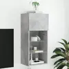 Image de vidaXL Meuble TV LED - Gris béton