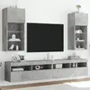 Image de vidaXL Meubles TV LED - Gris Béton