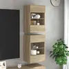 Image de vidaXL Meubles TV muraux LED 2 pcs - Chêne sonoma