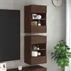 Image de VidaXL Meubles TV muraux LED bois chêne marron
