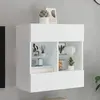 Image de vidaXL Meuble TV Mural LED - Blanc