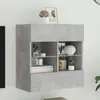 Image de Vidaxl Meuble TV mural avec LED - Gris béton