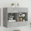 Image de vidaXL Meuble TV mural - Gris béton