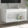 Image de vidaXL Meuble TV avec LED - Blanc