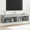 Image de vidaXL Meubles TV avec LED Gris béton