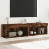 Image de vidaXL Meubles TV LED - Chêne fumé