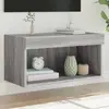 Image de vidaXL Meuble TV avec lumières LED - Sonoma gris