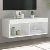 Image de vidaXL Meuble TV LED - Blanc
