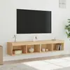 Image de vidaXL Meubles TV LED 2 pcs - Chêne Sonoma