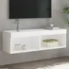 Image de vidaXL Meuble TV avec lumières LED blanc