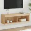 Image de vidaXL Meuble TV LED - Chêne sonoma