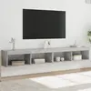 Image de vidaXL Meubles TV LED Gris Béton