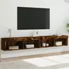 Image de vidaXL Meubles TV avec LED - Chêne fumé