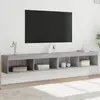 Image de vidaXL LED 2 pcs sonoma gris 100x30x30 cm
