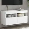 Image de vidaXL Meuble TV mural avec LED