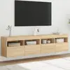 Image de VidaXL Meubles TV Muraux LED Chêne sonoma