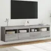 Image de vidaXL Meubles TV muraux LED Sonoma gris