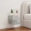 Image de vidaXL Meuble TV mural avec LED - Gris Béton