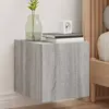 Image de Vidaxl Meuble TV mural - Lumières LED - Sonoma gris