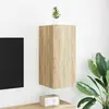 Image de vidaXL Meuble TV mural LED - Chêne sonoma
