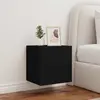 Image de vidaXL Meuble TV mural avec LED - Noir