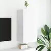 Image de vidaXL Meuble TV mural avec LED - Blanc