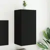 Image de Vidaxl Meuble TV mural - Lumières LED - Noir