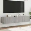 Image de Meuble TV mural VidaXL avec LED 80x35x31 cm 2pcs