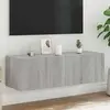 Image de vidaXL Meuble TV mural LED Sonoma