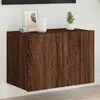 Image de vidaXL Meuble TV mural avec LED Chêne Marron